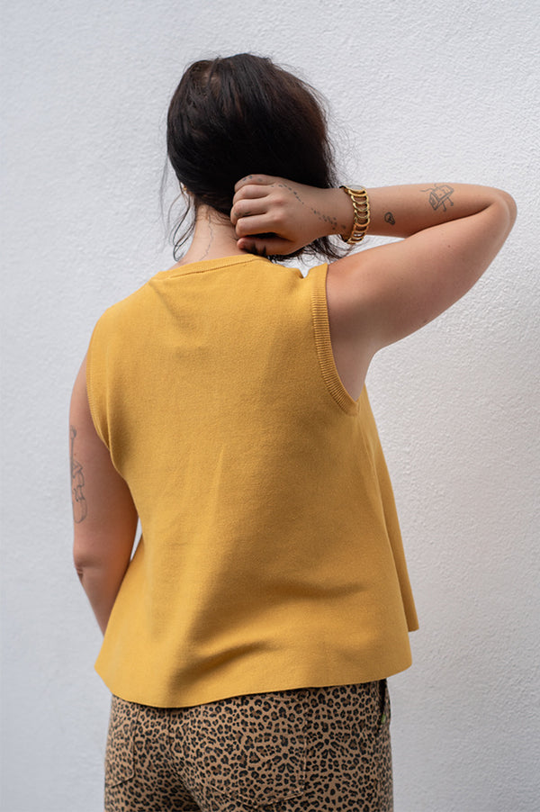 Compania Fantastica Yellow Knit Top - The Mercantile London