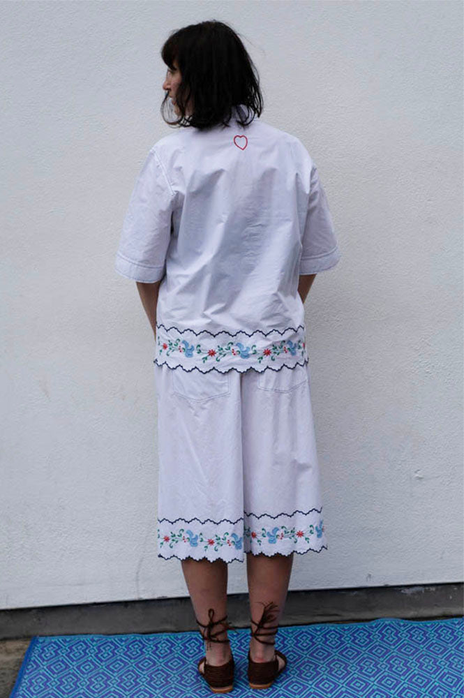 Stella Nova Out Of Office Embroidered Shorts - The Mercantile London