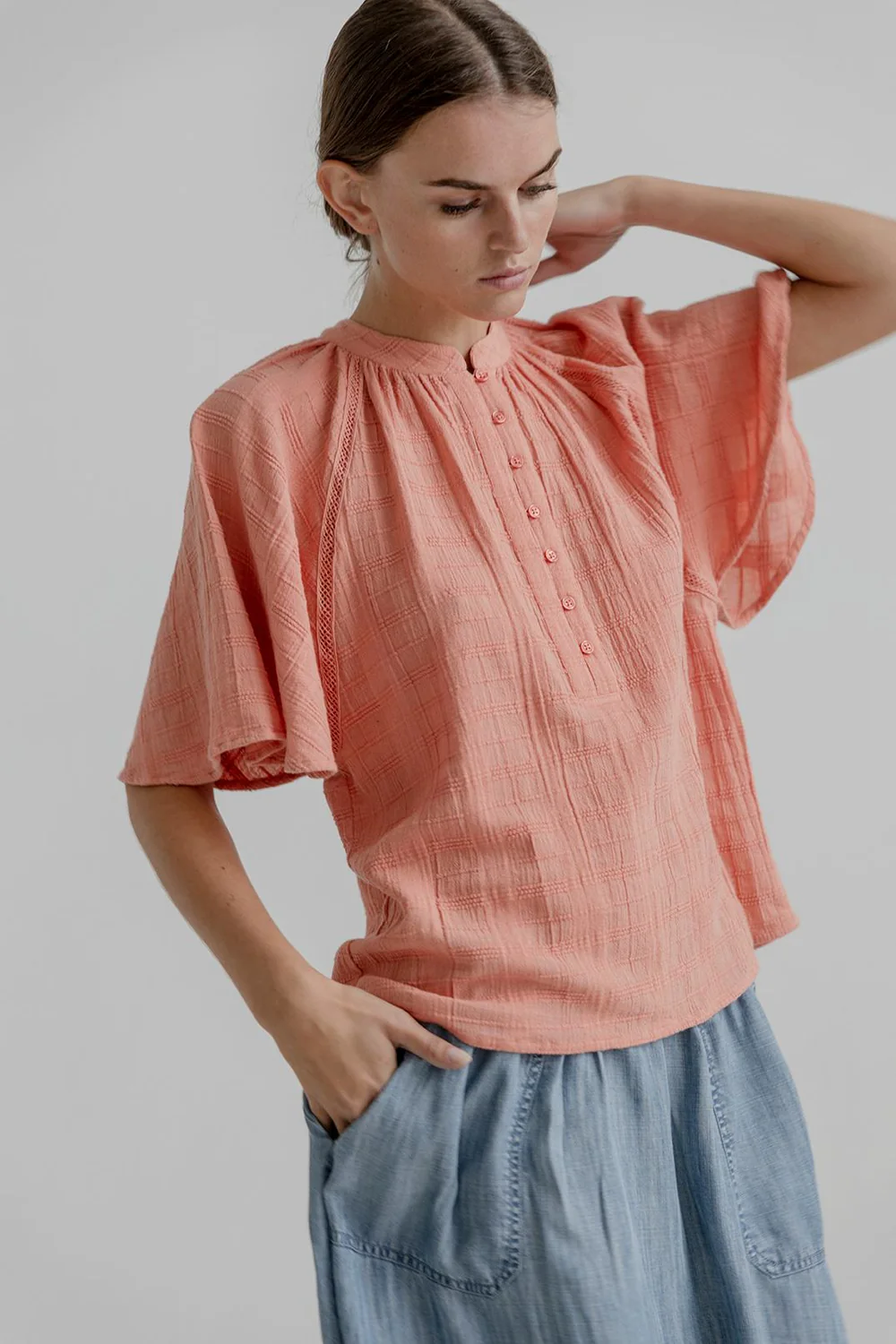 Project AJ117 Sandie Blush Blouse - The Mercantile London
