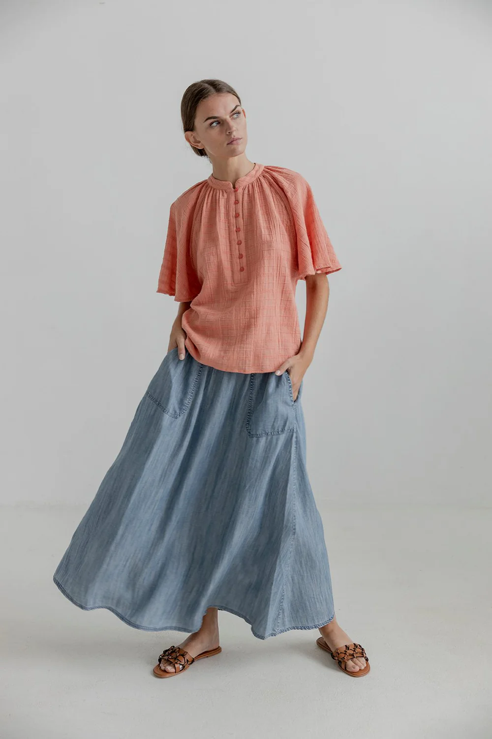 Project AJ117 Sandie Blush Blouse - The Mercantile London