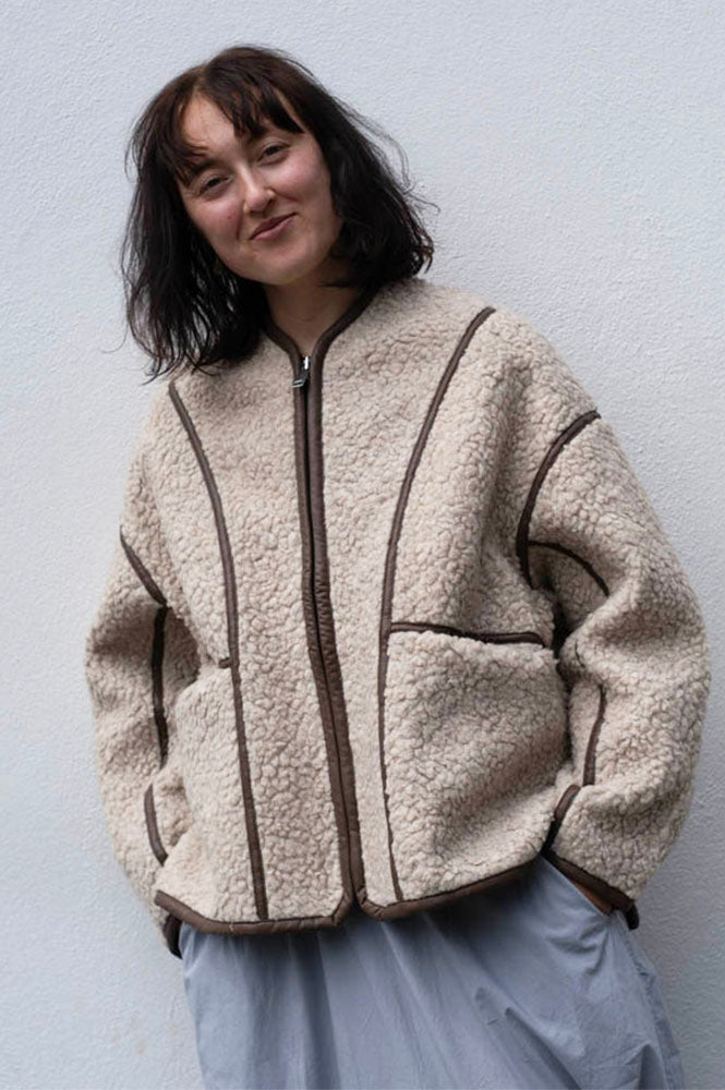 Bellerose Jina Natural Sherpa Jacket - The Mercantile London