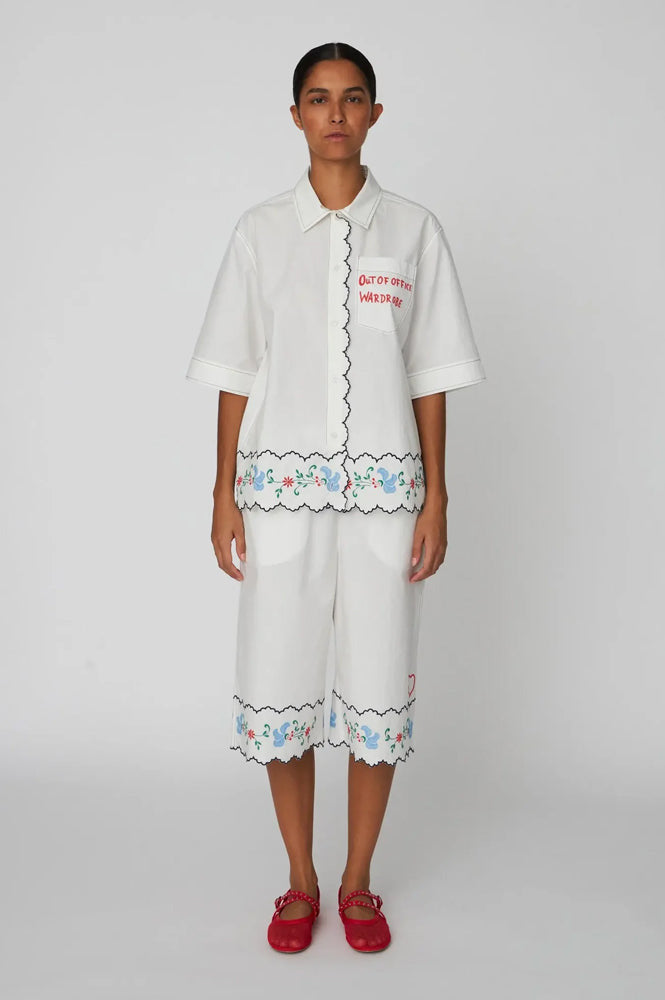 Stella Nova Out Of Office Embroidered Shirt - The Mercantile London