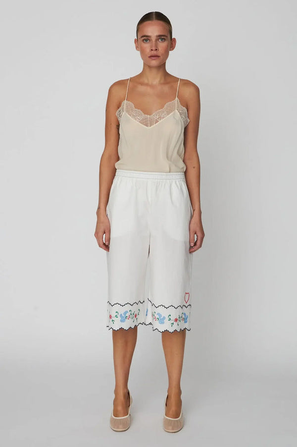 Stella Nova Out Of Office Embroidered Shorts - The Mercantile London