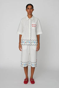 Stella Nova Out Of Office Embroidered Shorts - The Mercantile London