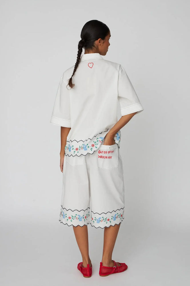 Stella Nova Out Of Office Embroidered Shorts - The Mercantile London