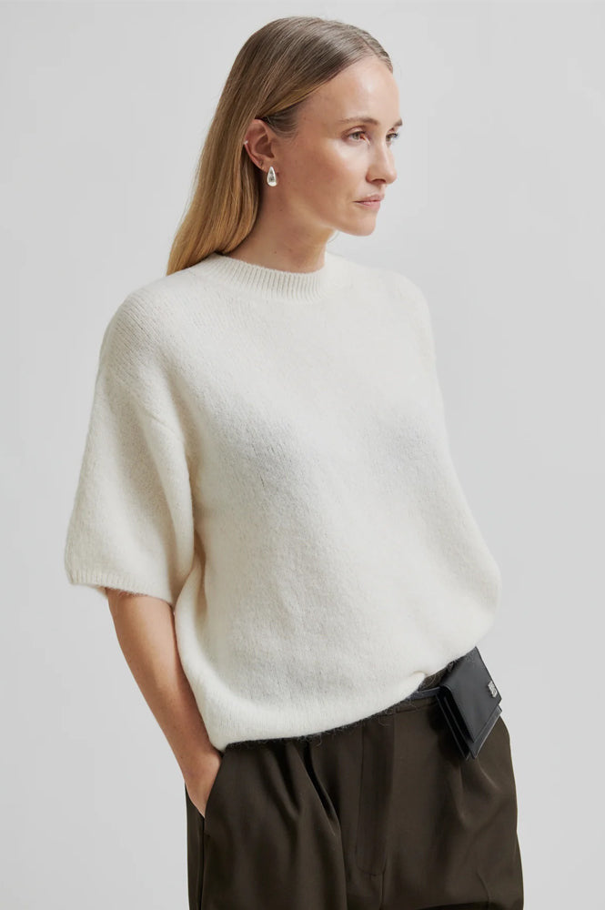 Second Female Wanda Dark Chalk O-Neck Jumper - The Mercantile London