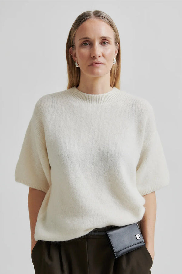 Second Female Wanda Dark Chalk O-Neck Jumper - The Mercantile London