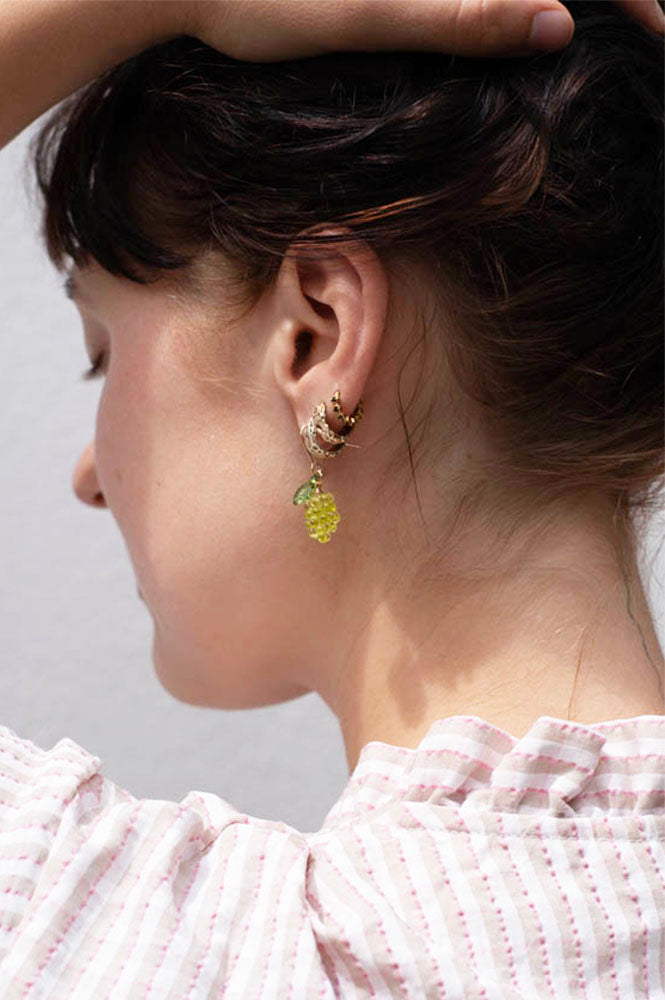 B.M.L Green Dionysus Grape Earrings - The Mercantile London