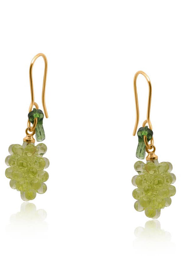 B.M.L Green Dionysus Grape Earrings - The Mercantile London