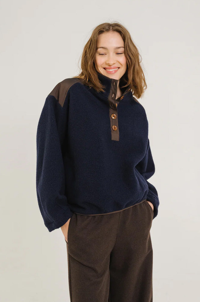 Sacrécoeur Jaya Navy Jacket - The Mercantile London