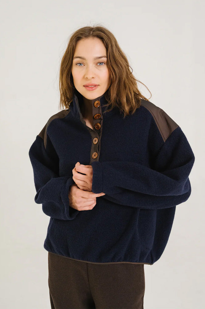 Sacrécoeur Jaya Navy Jacket - The Mercantile London