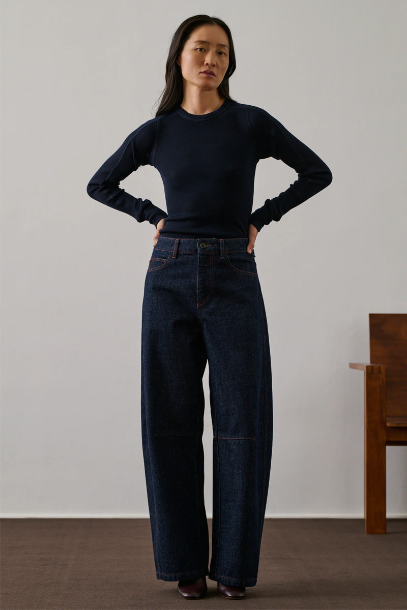 Soeur Eliott Raw Blue Balloon Jeans - The Mercantile London
