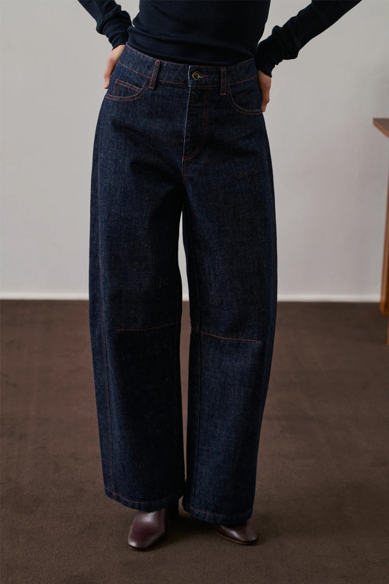 Soeur Eliott Raw Blue Balloon Jeans - The Mercantile London