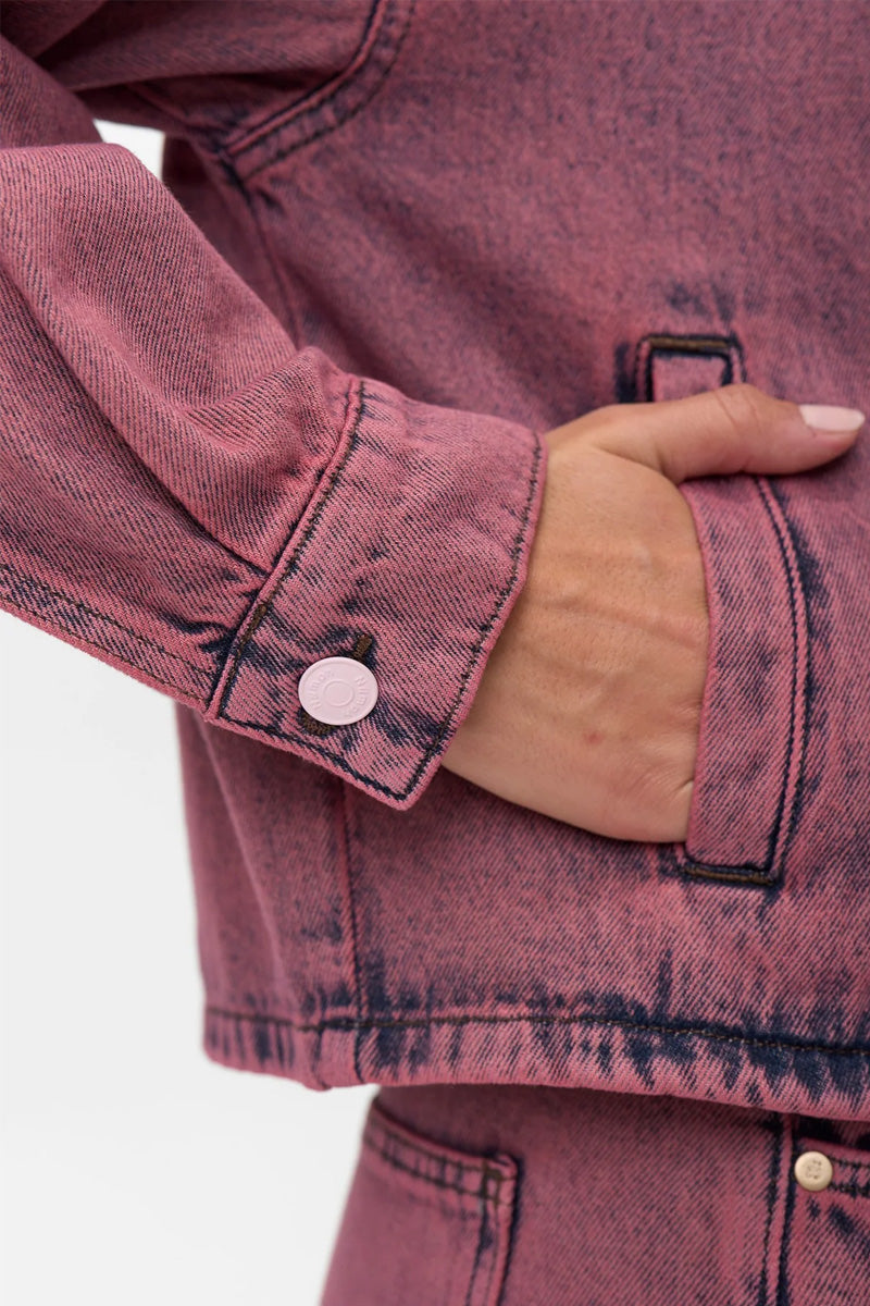 Numph Brooklyn Heather Rose Denim Jacket - The Mercantile London
