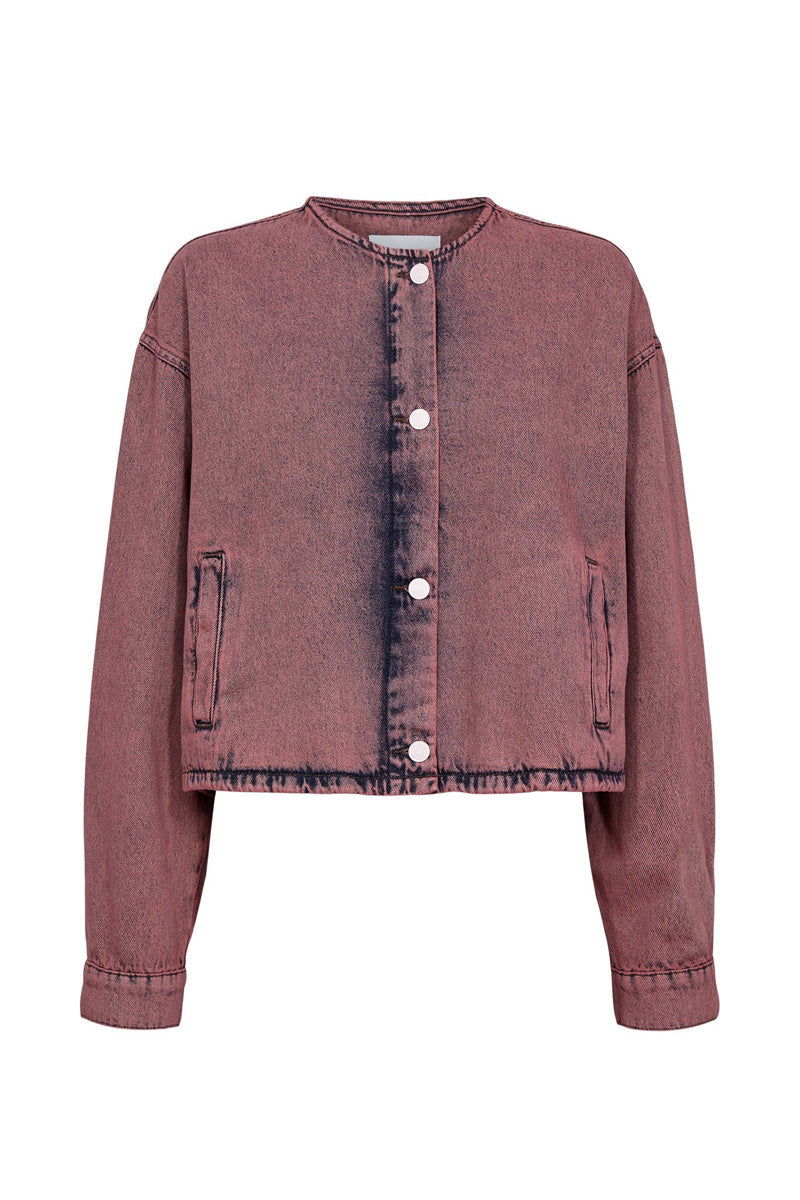 Numph Brooklyn Heather Rose Denim Jacket - The Mercantile London