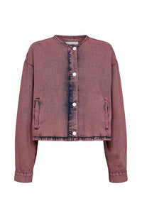 Numph Brooklyn Heather Rose Denim Jacket - The Mercantile London