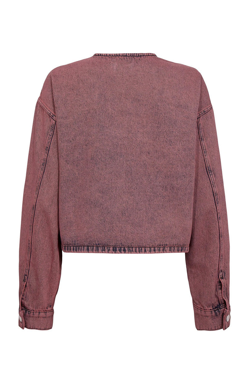 Numph Brooklyn Heather Rose Denim Jacket - The Mercantile London