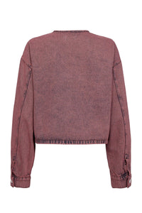 Numph Brooklyn Heather Rose Denim Jacket - The Mercantile London