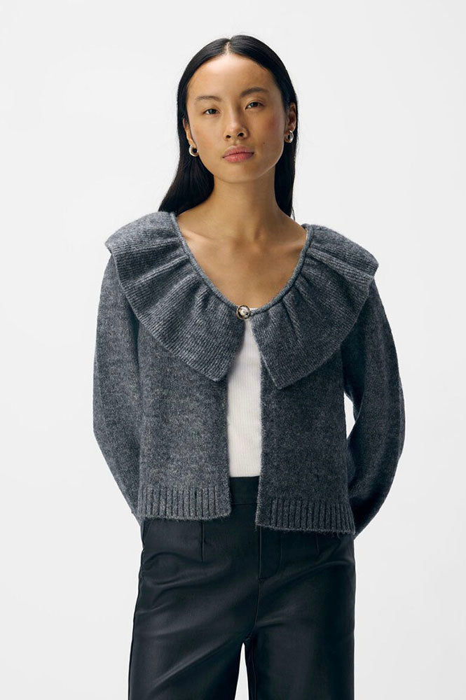 Object Denisi Grey Melange Cardigan - The Mercantile London
