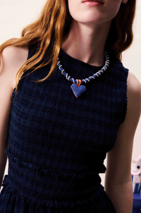 FRNCH Saquarema Navy Checked Dress - The Mercantile London