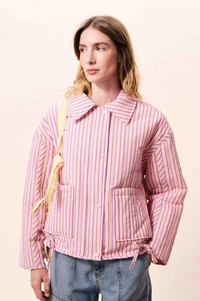 FRNCH Thalassa Pink Stripe Jacket - The Mercantile London