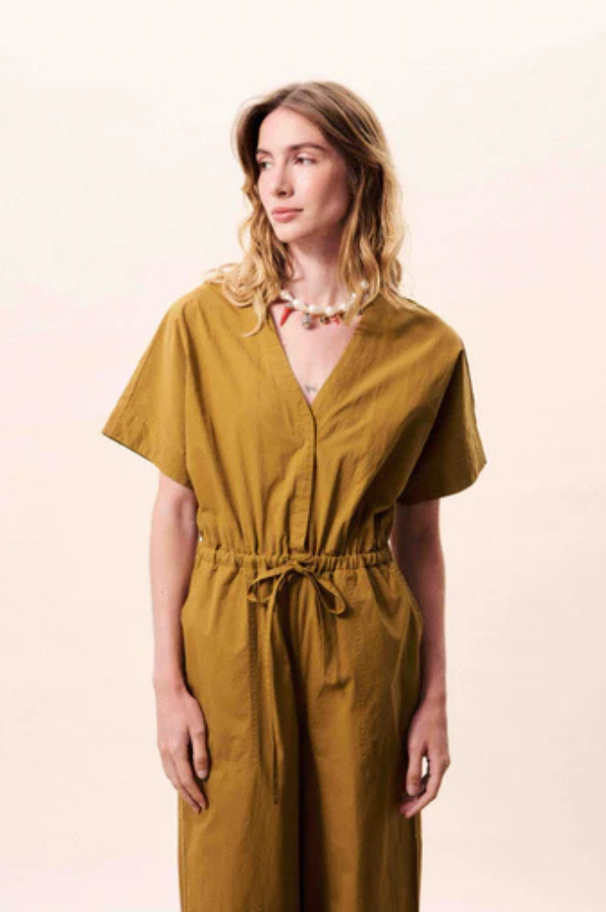FRNCH Galatee Olive Jumpsuit - The Mercantile London