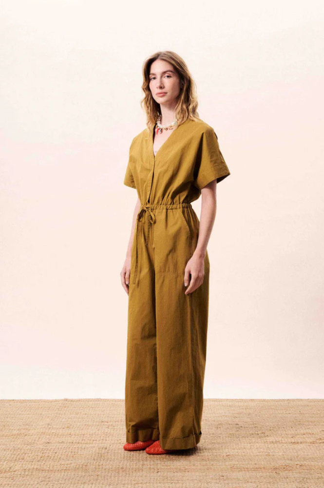 FRNCH Galatee Olive Jumpsuit - The Mercantile London