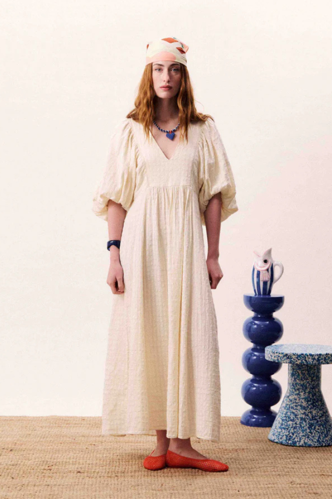 FRNCH Neto Butter Dress - The Mercantile London