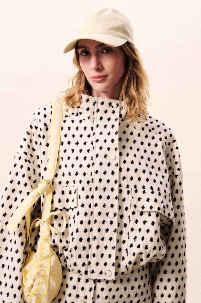 FRNCH Neree Dotted Ecru Jacket - The Mercantile London