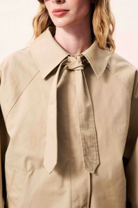 FRNCH Nerina Beige Shirt Jacket - The Mercantile London