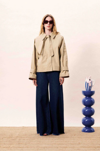 FRNCH Nerina Beige Shirt Jacket - The Mercantile London