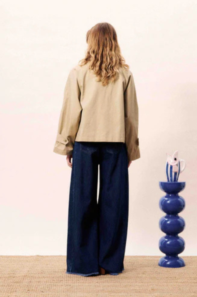 FRNCH Nerina Beige Shirt Jacket - The Mercantile London