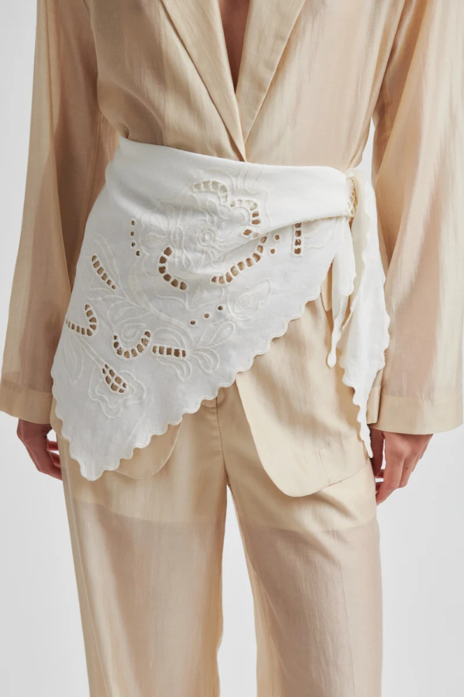 Second Female Vilea Egg White Hip Scarf - The Mercantile London