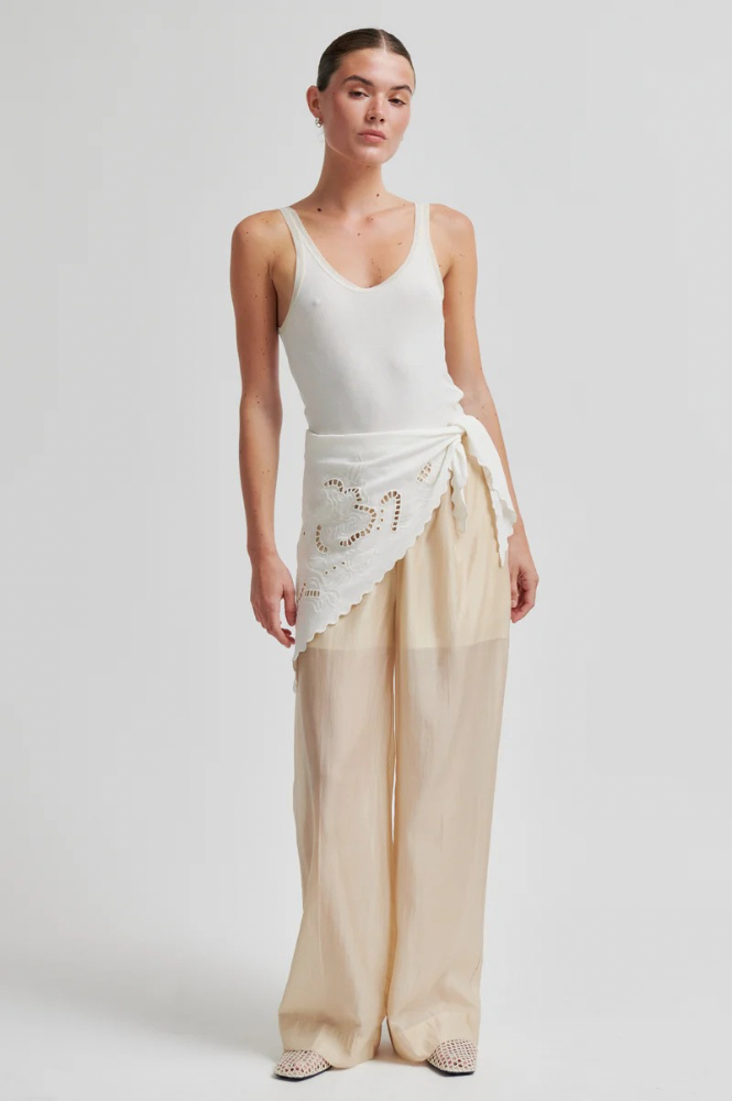Second Female Vilea Egg White Hip Scarf - The Mercantile London
