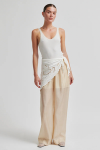Second Female Vilea Egg White Hip Scarf - The Mercantile London