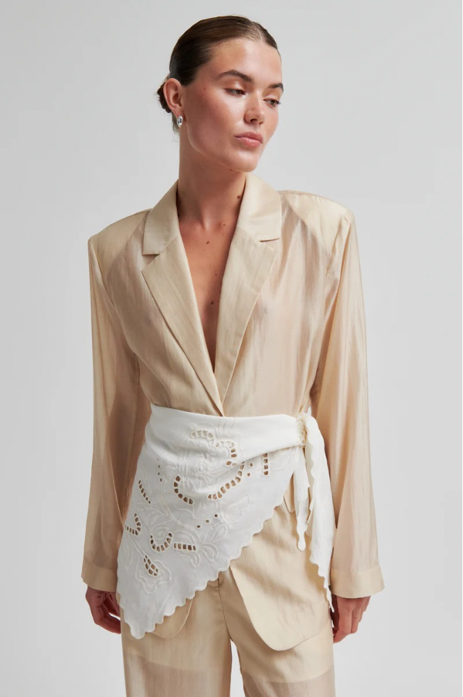Second Female Vilea Egg White Hip Scarf - The Mercantile London