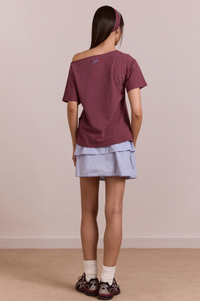 Damson Madder Reece Red Stripe Tee - The Mercantile London