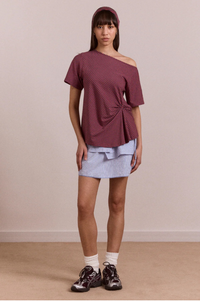 Damson Madder Reece Red Stripe Tee - The Mercantile London