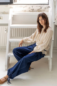 Project AJ117 Hester Pale Blush Blouse - The Mercantile London