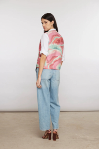 Seventy + Mochi Aria Rose Coral Reversible Vest - The Mercantile London