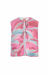 Seventy + Mochi Aria Rose Coral Reversible Vest - The Mercantile London