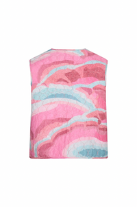 Seventy + Mochi Aria Rose Coral Reversible Vest - The Mercantile London