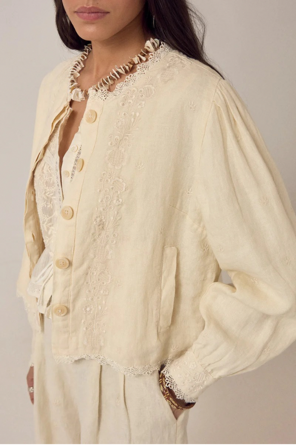 Maison Hotel Otelo Linen Solstice Ivory Jacket - The Mercantile London