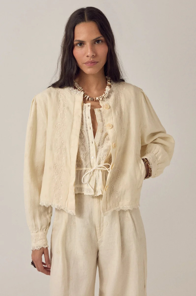 Maison Hotel Otelo Linen Solstice Ivory Jacket - The Mercantile London
