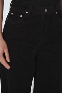 Dr Denim Donna Black Cord High Relaxed Jeans
