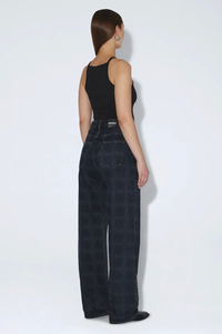 Dr Denim Donna Stream Check Overdye High Relaxed Jeans