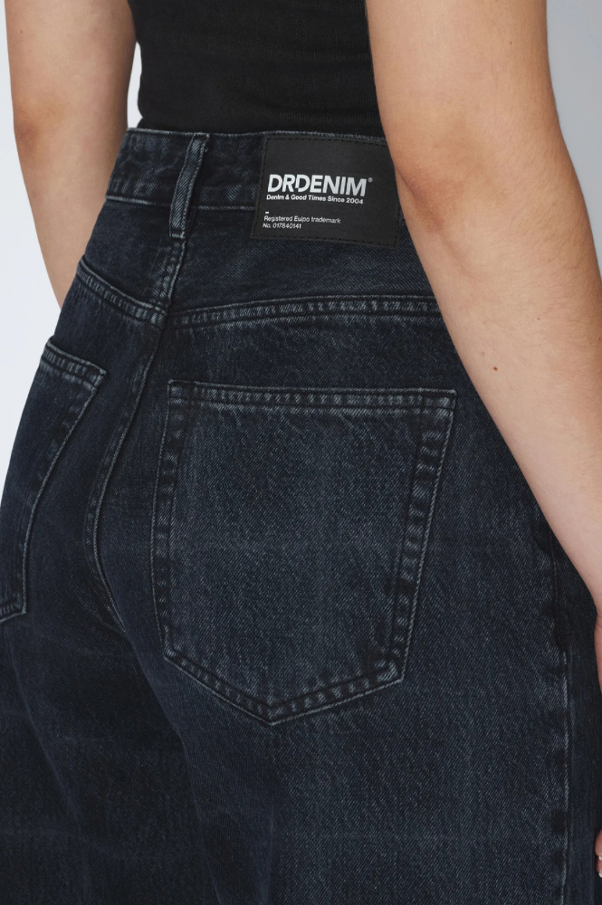 Dr Denim Donna Stream Check Overdye High Relaxed Jeans