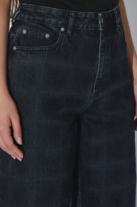 Dr Denim Donna Stream Check Overdye High Relaxed Jeans