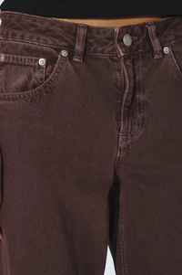 Dr Denim Rhue Low Wide Washed Aubergine Jeans