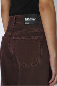 Dr Denim Rhue Low Wide Washed Aubergine Jeans